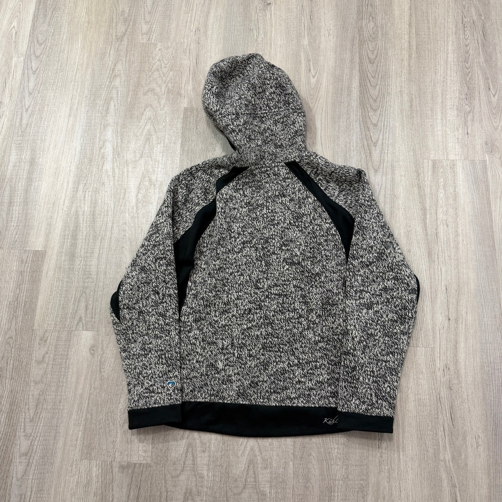 KUHL Hoodie Jacket Large Alska Hoody Full Zip Wool Blend Stout Knit Heavyweight - Picture 6 of 7